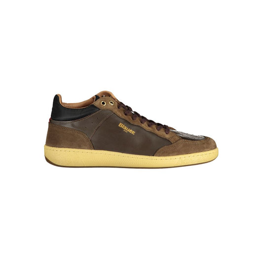 Blauer Marrone Leather Men Sneaker