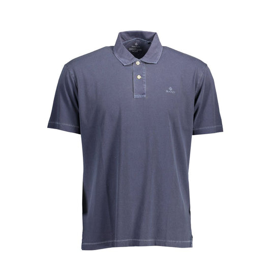 Gant Blu Cotton Mens Polo Shirt