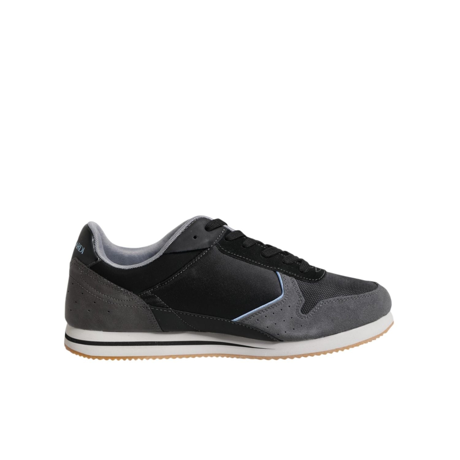 Trussardi Black Gray Lace Up Low Top Casual Sneakers Shoes