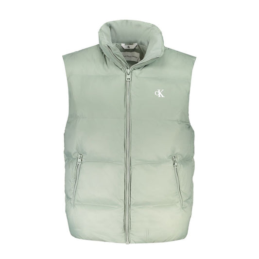 Calvin Klein Green Polyamide Sleveless Jacket Calvin Klein