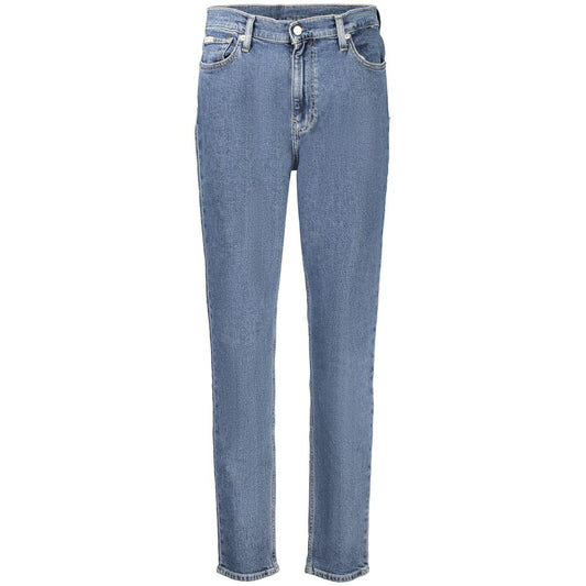 Calvin Klein Blue Cotton Mom Jeans Calvin Klein