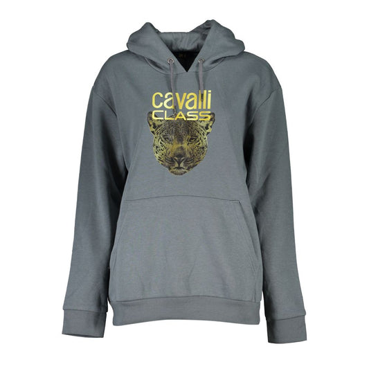 Cavalli Class Grigio Polyester Women Sweatshirt