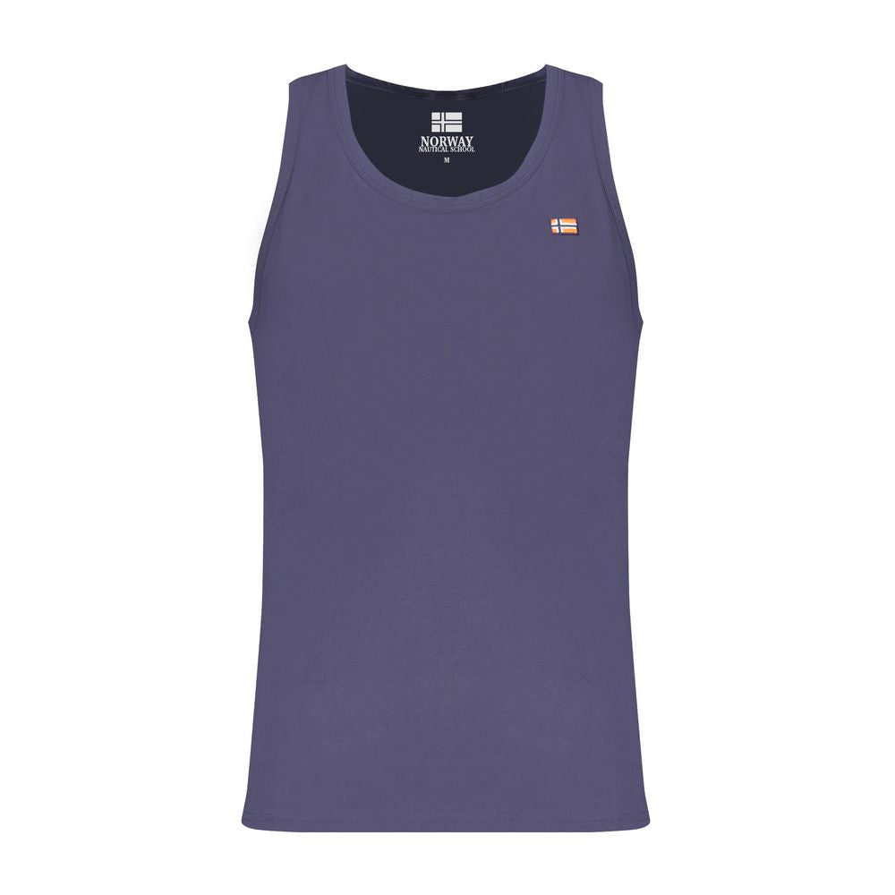 Norway 1963 Blue Cotton Men Tank Top