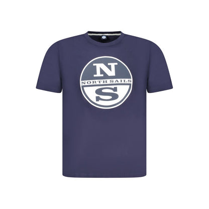 North Sails Blu Cotton Men T-Shirt