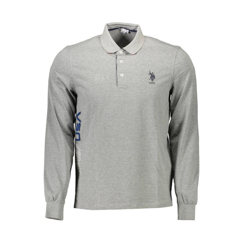 U.S. POLO ASSN. Grigio Cotton Men Polo Shirt