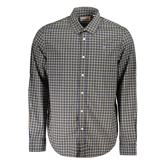 Timberland Blue Cotton Pattern Shirt Timberland