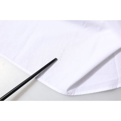 Dolce & Gabbana White Cotton Collared Shirt Long Sleeve Top