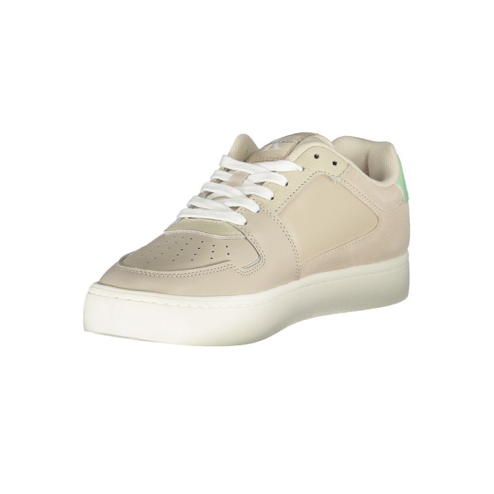 Calvin Klein Beige Polyester Athletic Sneakers Calvin Klein