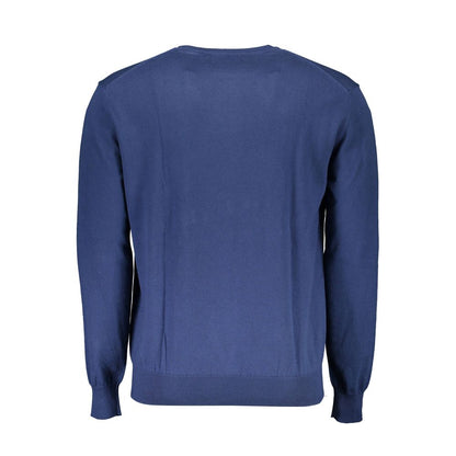 La Martina Blue Cotton Men's Sweater