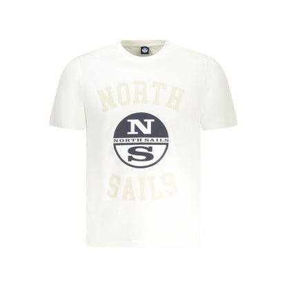 North Sails White Cotton Men T-Shirt