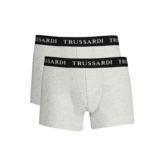 Trussardi Gray Cotton Boxers Trussardi