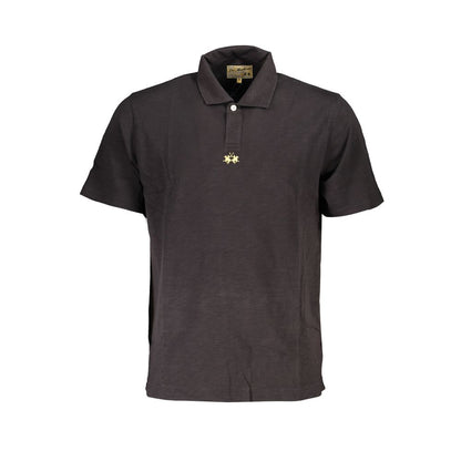 La Martina Black Cotton Men's Polo Shirt