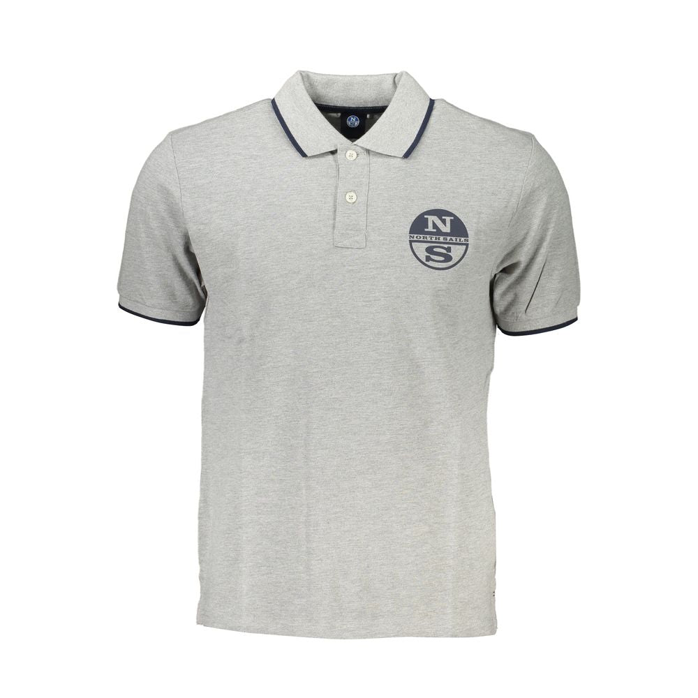 North Sails Grigio Cotton Mens Polo Shirt