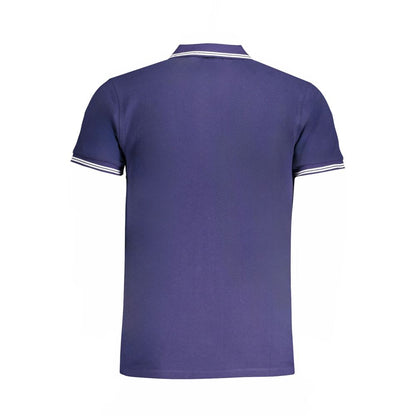 Cavalli Class Blue Cotton Polo Shirt Cavalli Class