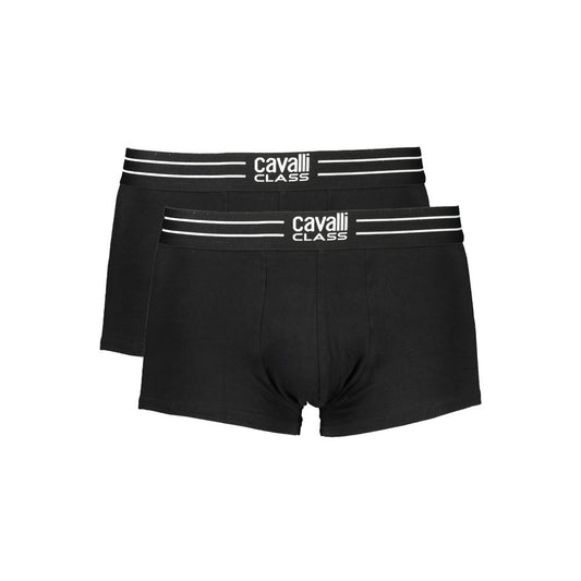 Cavalli Class Black Cotton Boxers Cavalli Class