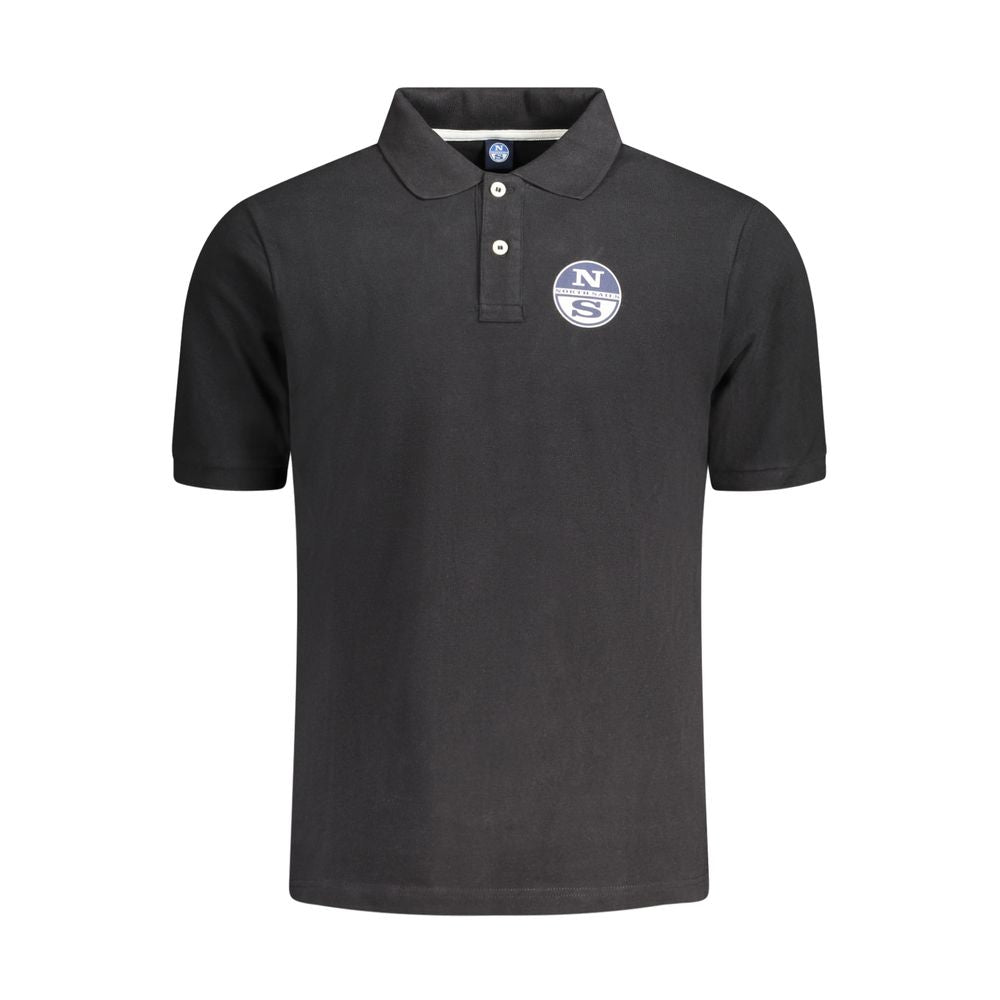 North Sails Black Cotton Men's Polo Shirt