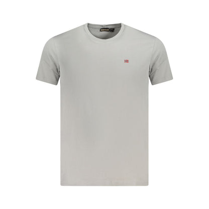 Napapijri Grigio Cotton Men T-Shirt