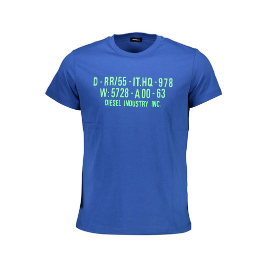 Diesel Blu Cotton Men T-Shirt 1728,67403481248,Blue,Clothing,Diesel,Men,New with tags,T-Shirts - Clothing,T-Shirts - T-Shirts - Clothing,XL,XXL