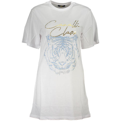 Cavalli Class Bianco Cotton Women T-Shirt