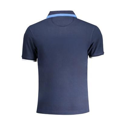 La Martina Blue Cotton Men Polo Shirt