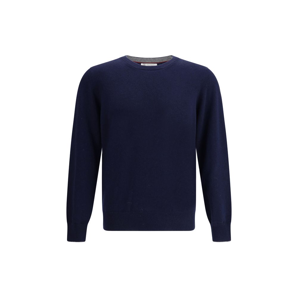 Brunello Cucinelli Blue Cashmere Cashmere Sweater Brunello Cucinelli