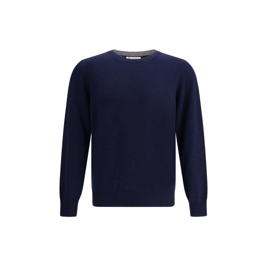 Brunello Cucinelli Blue Cashmere Cashmere Sweater Brunello Cucinelli