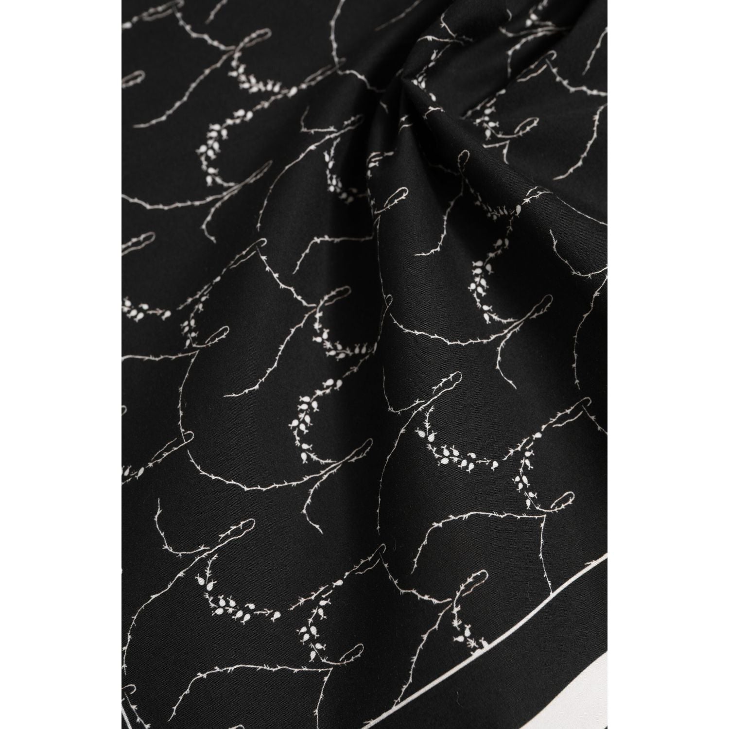 Dolce & Gabbana Black White Printed Square Foulard Scarf