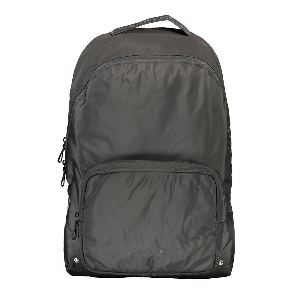 Calvin Klein Black Recycled Polyester Men Backpack