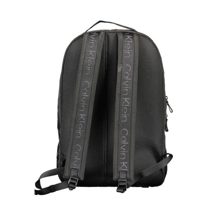 Calvin Klein Black Recycled Polyester Men Backpack
