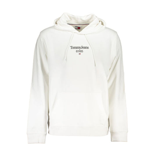 Tommy Hilfiger White Cotton Men's Sweatshirt with Hood