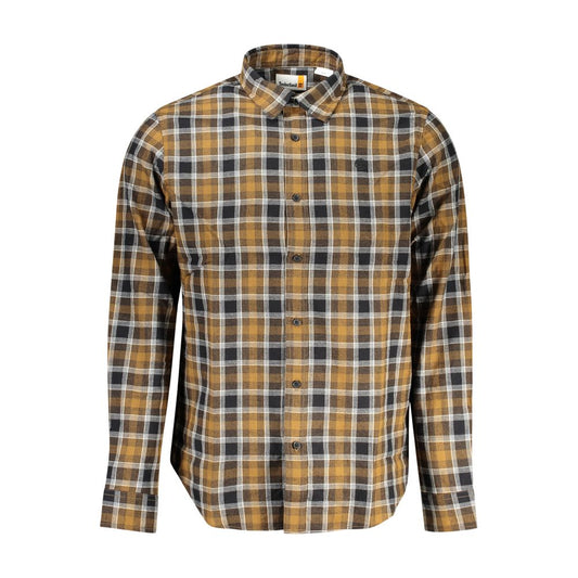 Timberland Brown Cotton Pattern Shirt Timberland