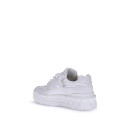 Valentino Garavani White Calf Leather Bos Taurus Chunky Sneakers