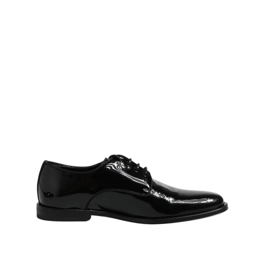 Dolce & Gabbana Black Patent Leather Derby Formal Dress Shoes Dolce & Gabbana