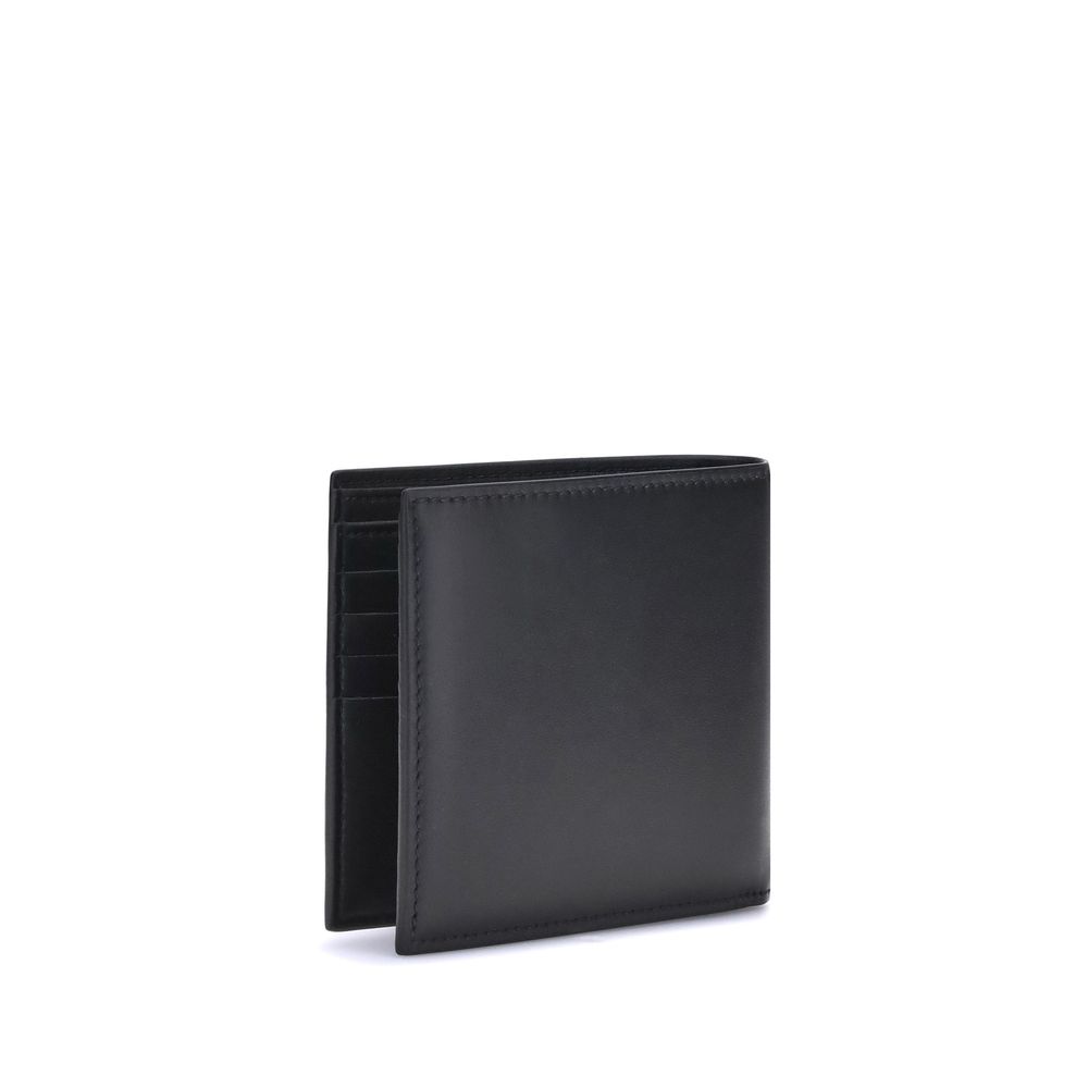 Alexander McQueen Black Calf Leather Bos Taurus Wallet
