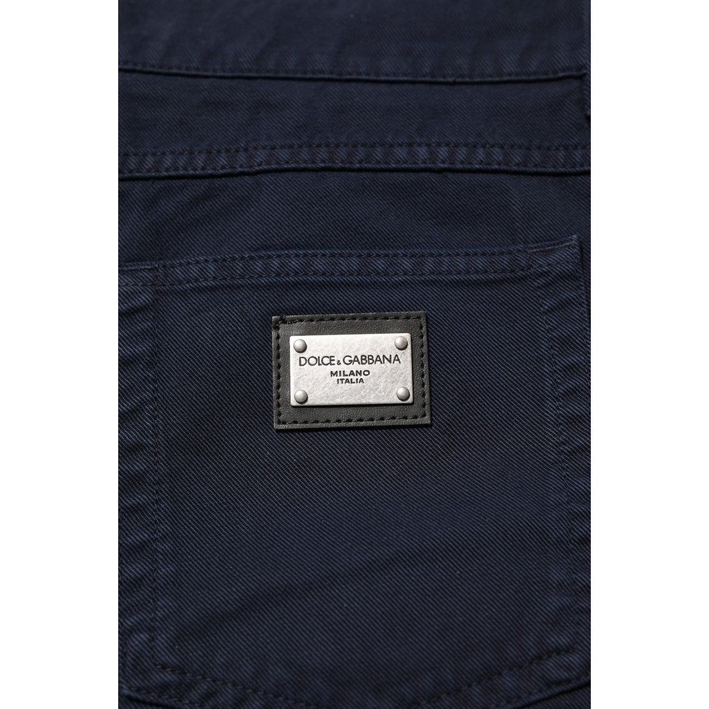 Dolce & Gabbana Black Cotton Tapered Denim Jeans