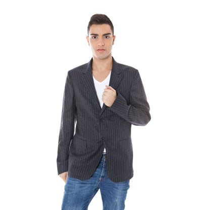 Calvin Klein Grigio Wool Men Jacket