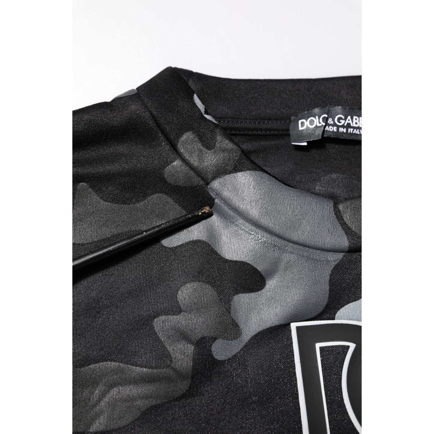 Dolce & Gabbana Black Camouflage Pullover Sweatshirt Sweater