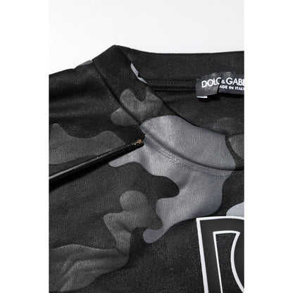 Dolce & Gabbana Black Camouflage Pullover Sweatshirt Sweater