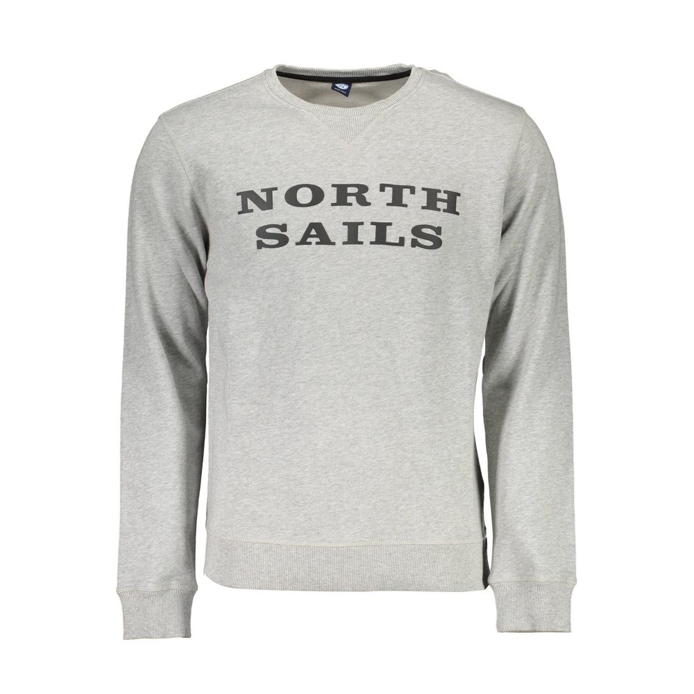 North Sails Grigio Cotton Men Sweatshirt