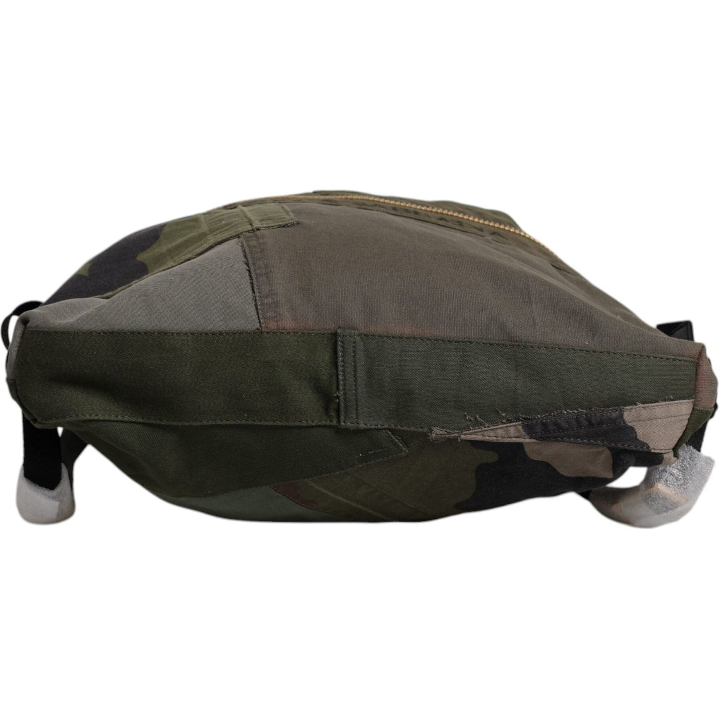 Dolce & Gabbana Military Green Patchwork Rucksack Backpack Bag