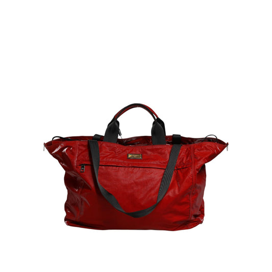Dolce & Gabbana Red Nylon Hand Shoulder Duffel Travel Bag Dolce & Gabbana