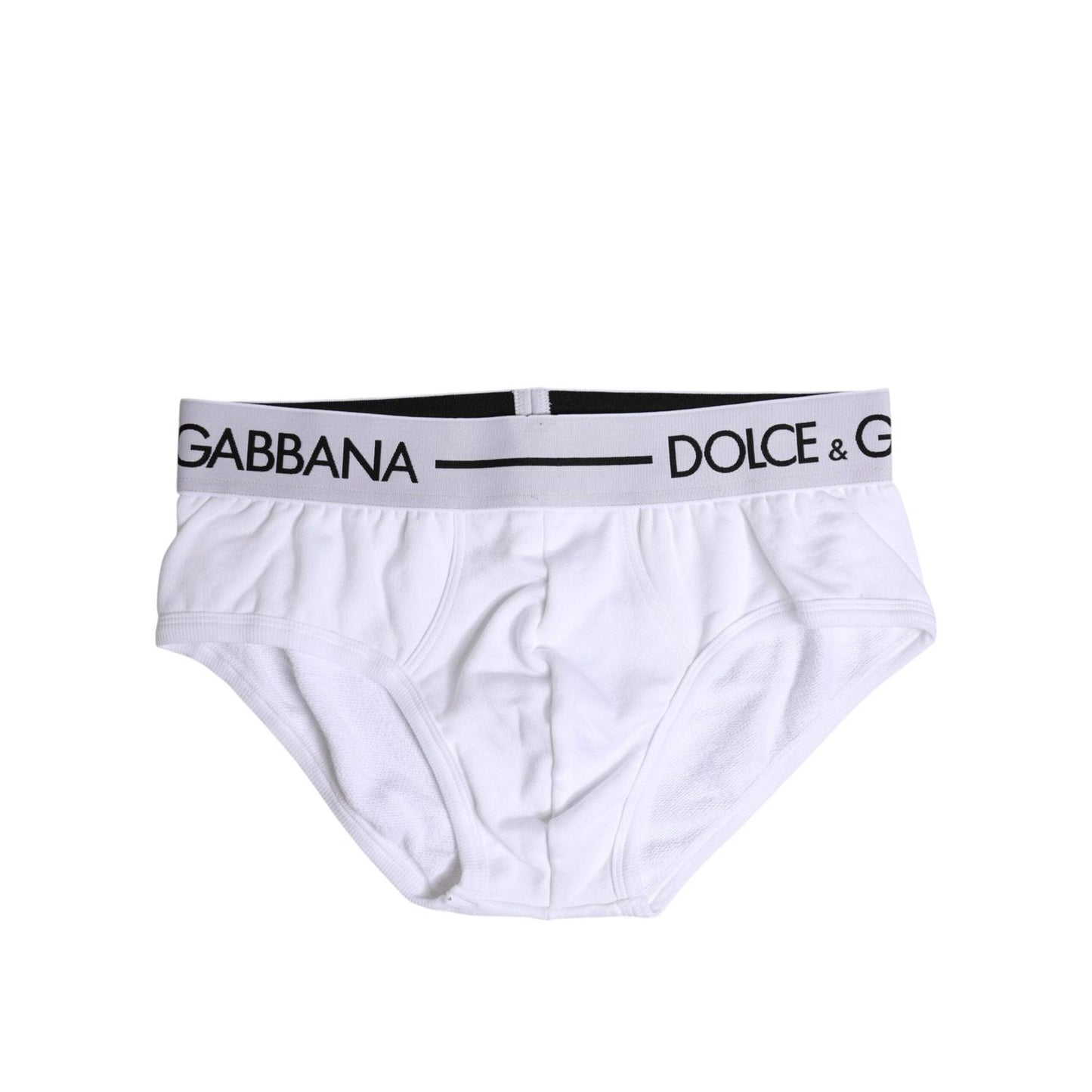 Dolce & Gabbana White Cotton Stretch Regular Brief Underwear