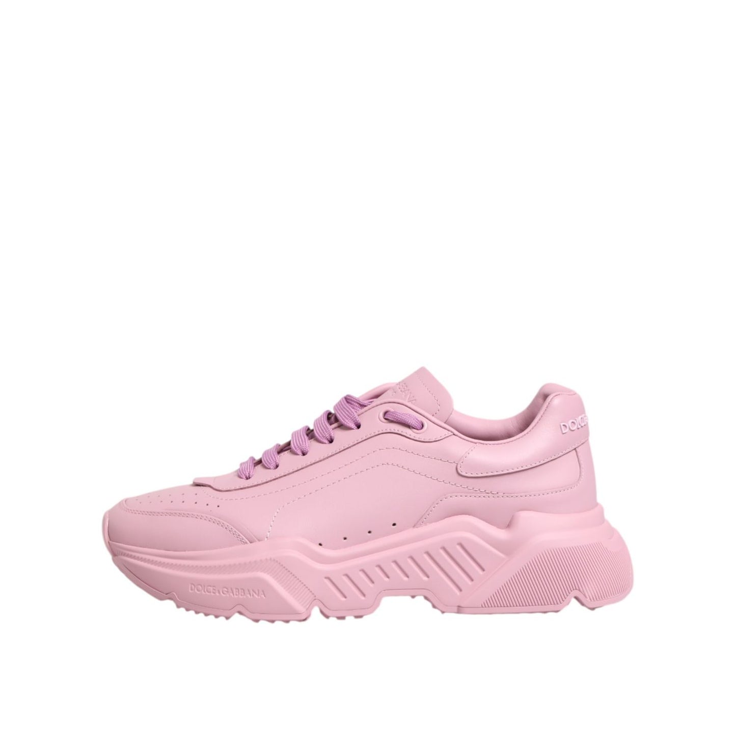 Dolce & Gabbana Pink Leather Daymaster Low Top Sneakers Shoes