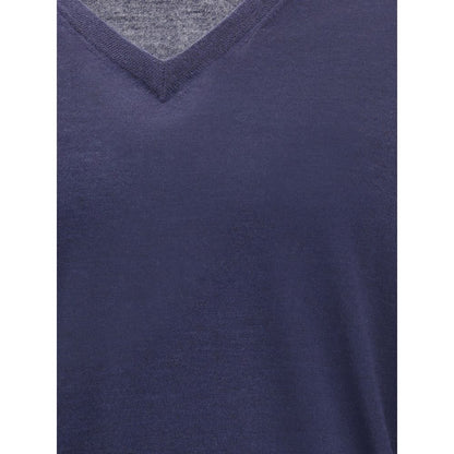 Brunello Cucinelli Blue Cashmere Cashmere Sweater Brunello Cucinelli