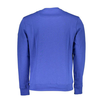 North Sails Blue Cotton Men Sweatshirt