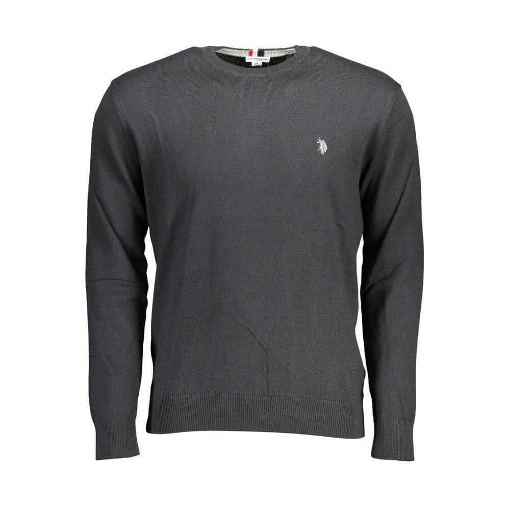 U.S. POLO ASSN. Black Cotton Men's Sweater