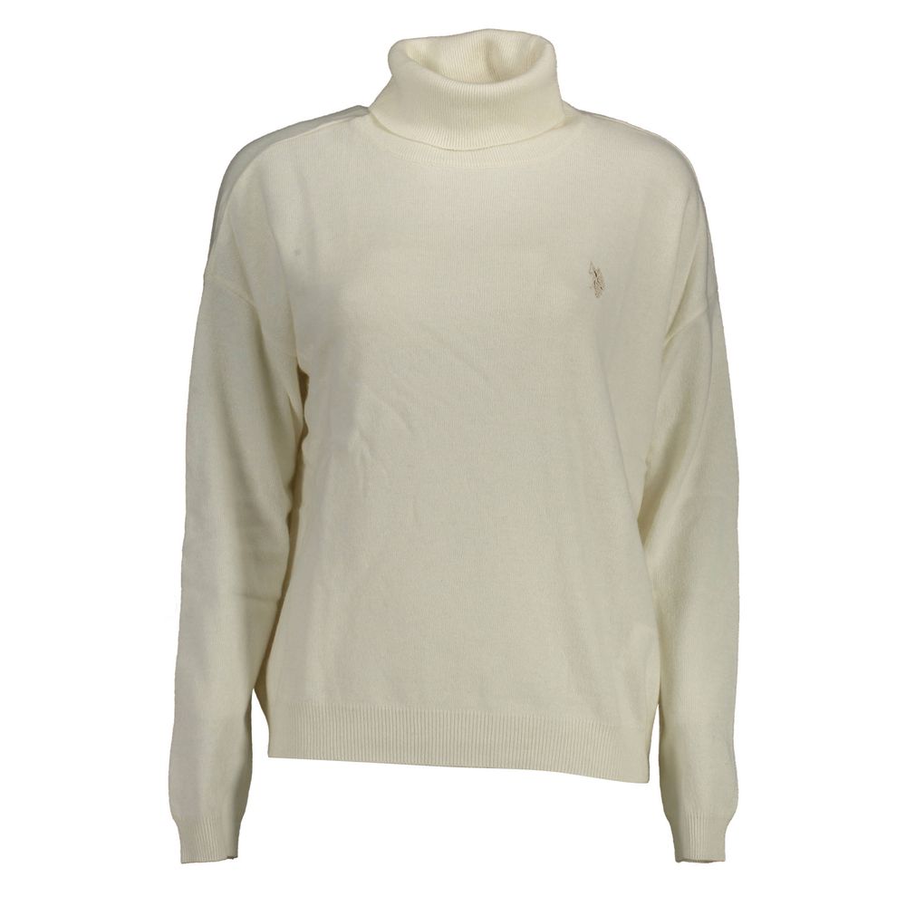 U.S. POLO ASSN. Bianco Polyamide Women Sweater 1728,67403481248,Clothing,L,New with tags,Sweaters - Clothing,Sweaters - Women - Clothing,Turtlenecks - Sweaters - Clothing,U.S. POLO ASSN.,White,Women,Women - Clothing,XL,XXL