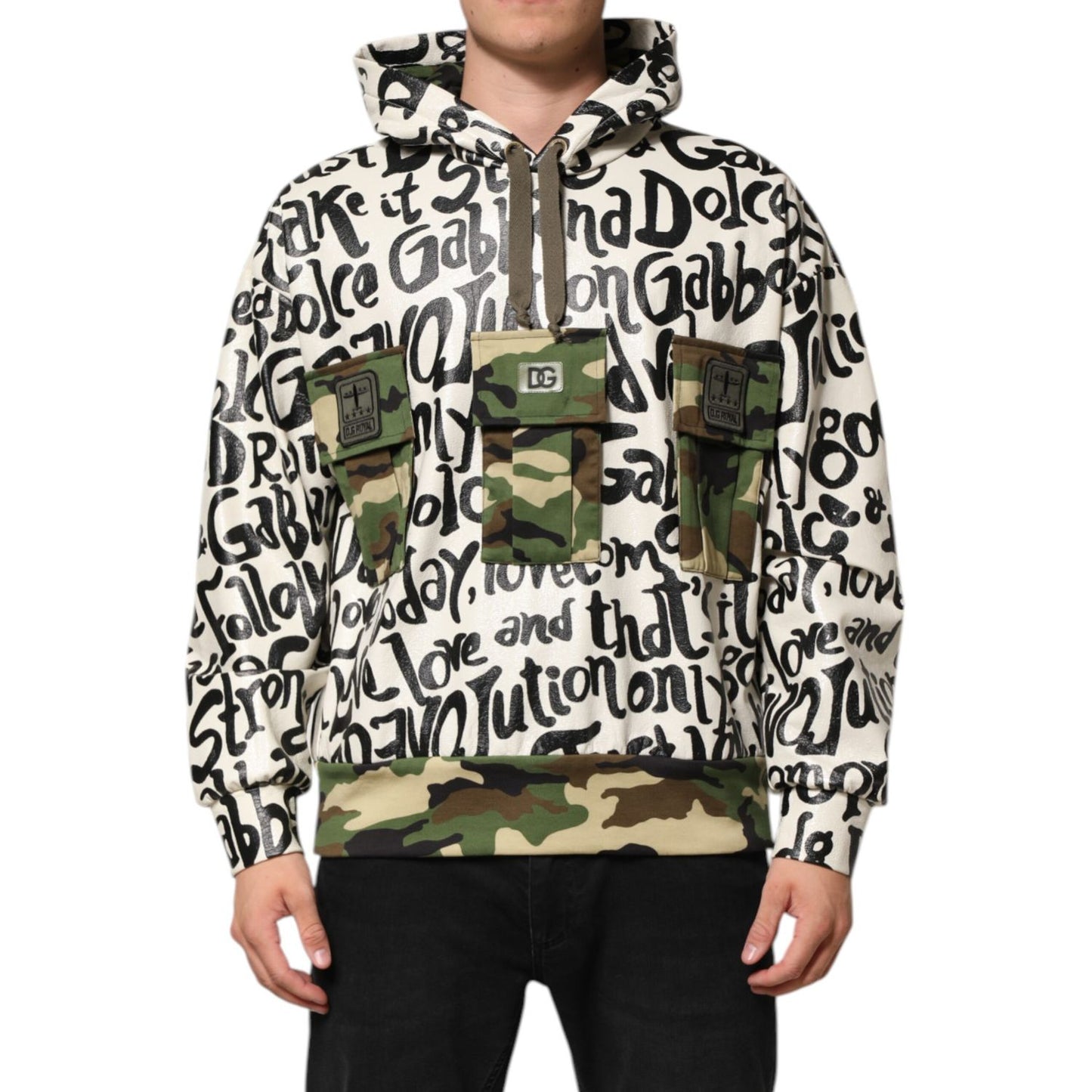 Dolce & Gabbana Multicolor Hooded DGMania Sweatshirt Sweater