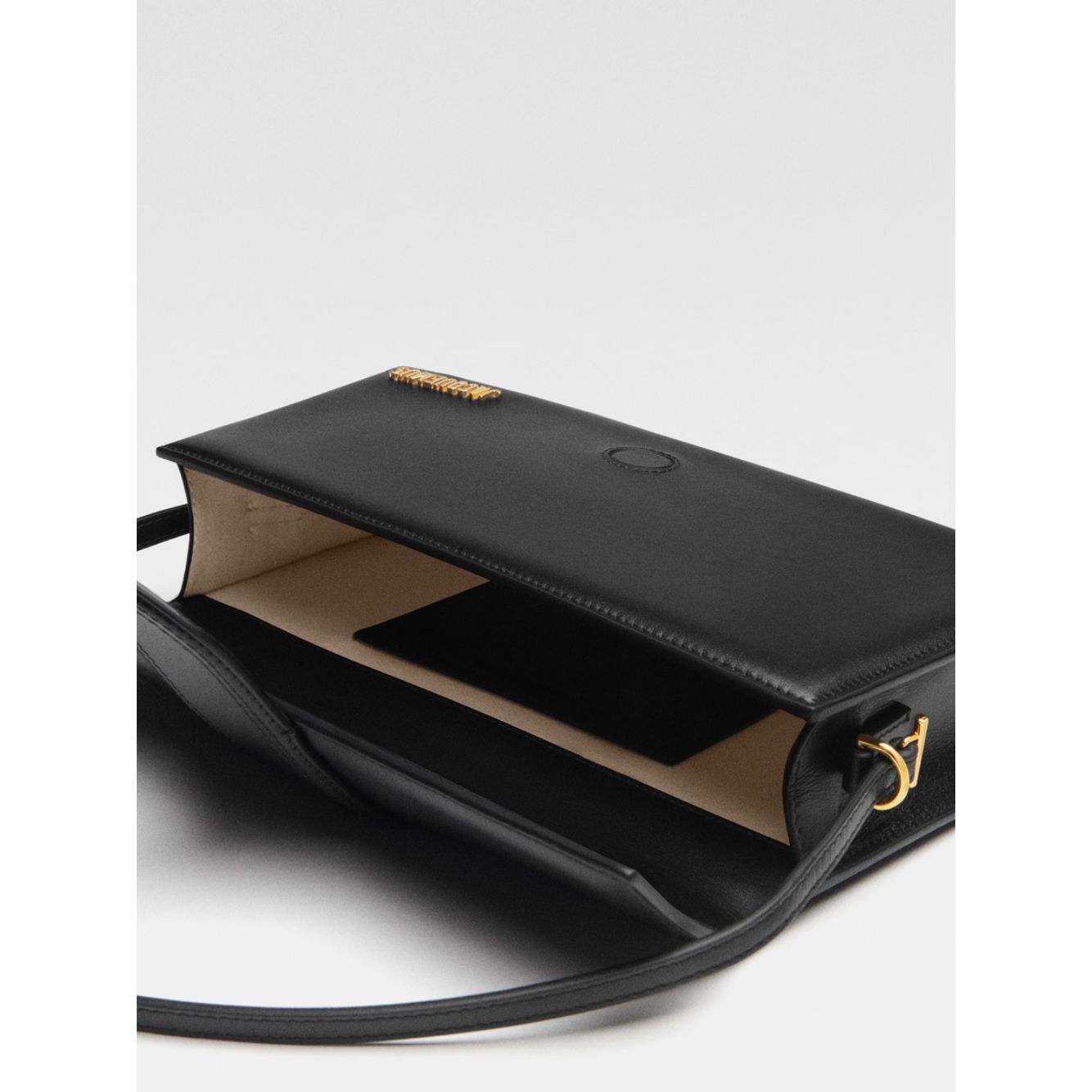 Jacquemus Black  leather Le Bambino Long bag