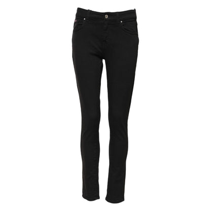 Dolce & Gabbana Black Cotton Skinny Mid Waist Denim Jeans